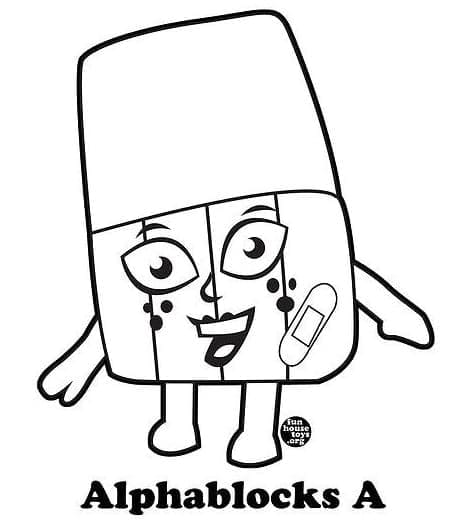 Alphablocks Letter A coloring page