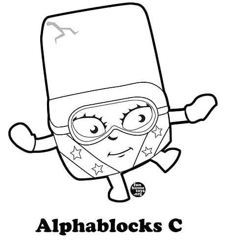 Alphablocks Letter C coloring page