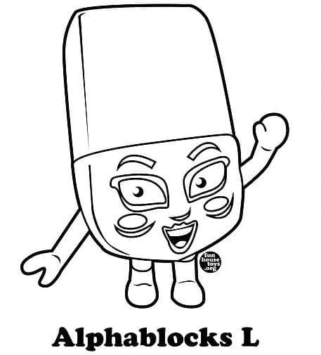 Alphablocks Letter L coloring page