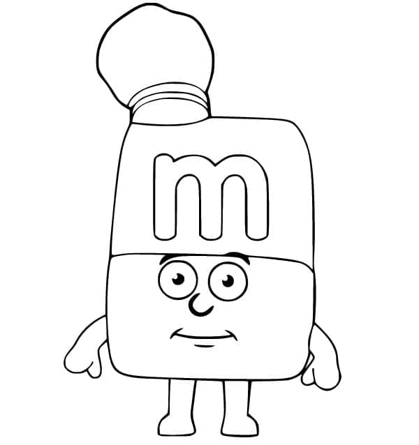 Alphablocks Letter M coloring page