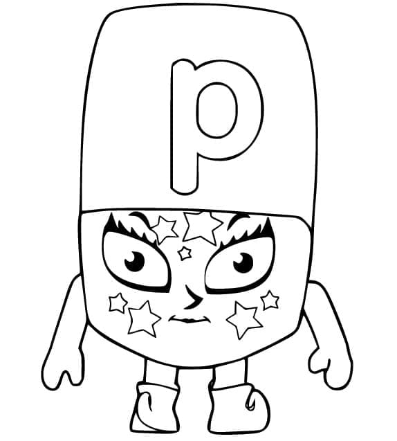 Alphablocks Letter P coloring page