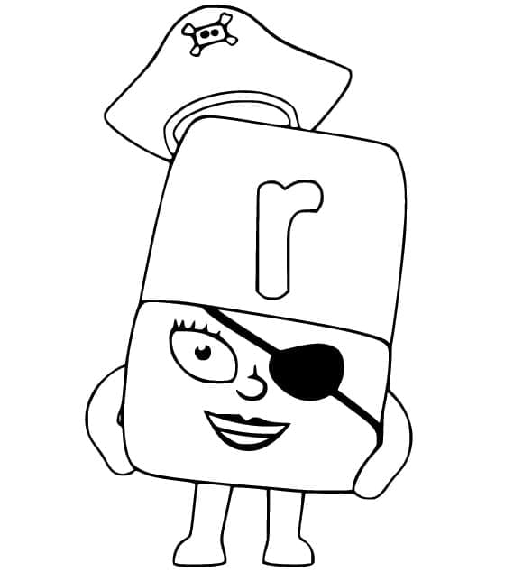 Alphablocks Letter R coloring page