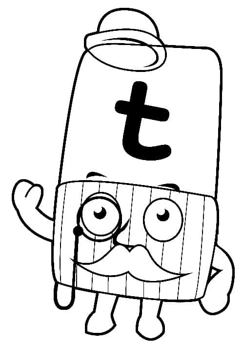 Alphablocks Letter T coloring page