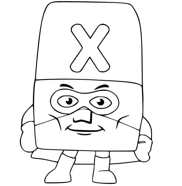 Alphablocks Letter X coloring page