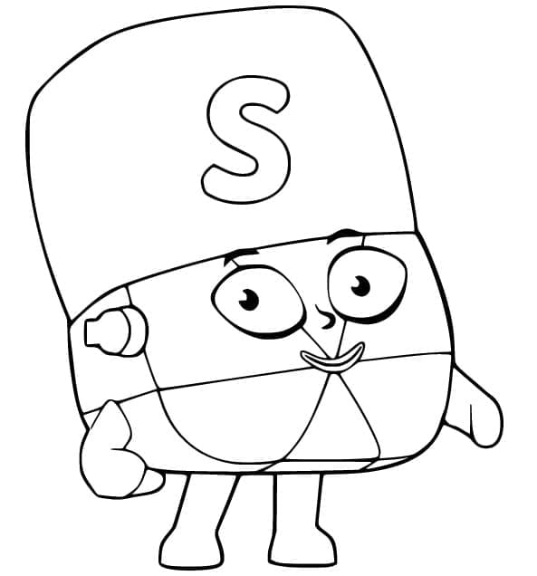 Alphablocks S coloring page