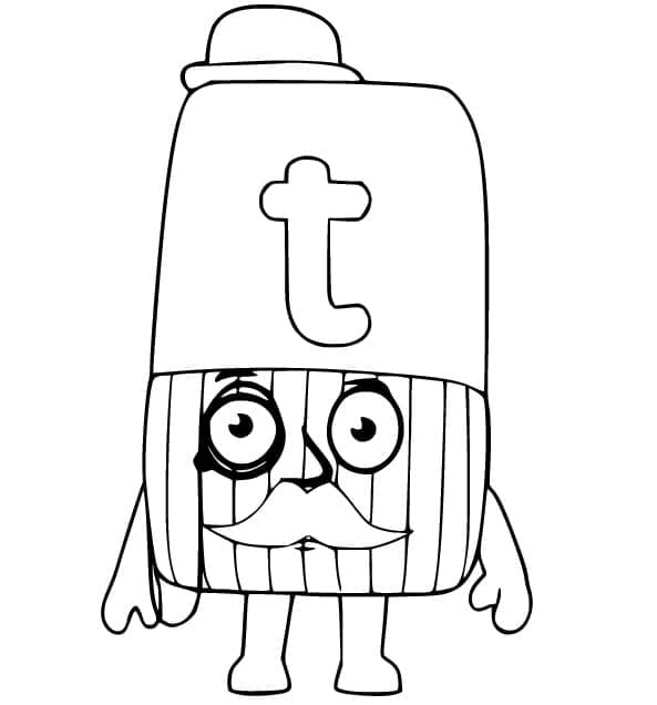 Alphablocks T coloring page