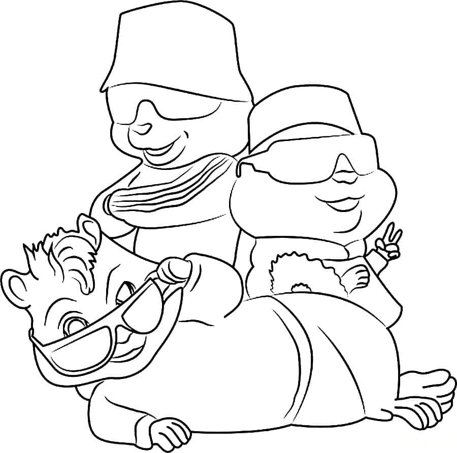 Alvin and the Chipmunks Image coloring page