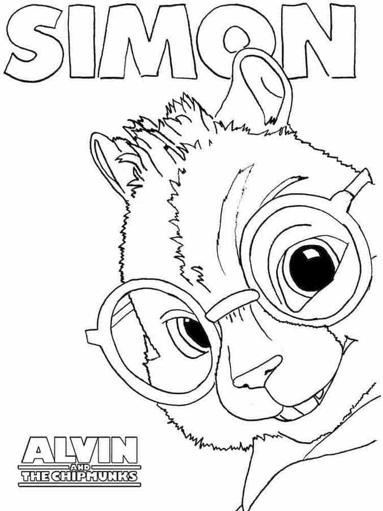 Alvin and the Chipmunks Simon coloring page