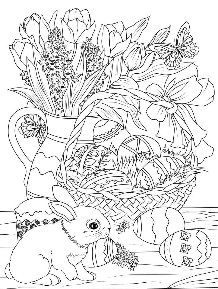 Amazing Easter Basket coloring page