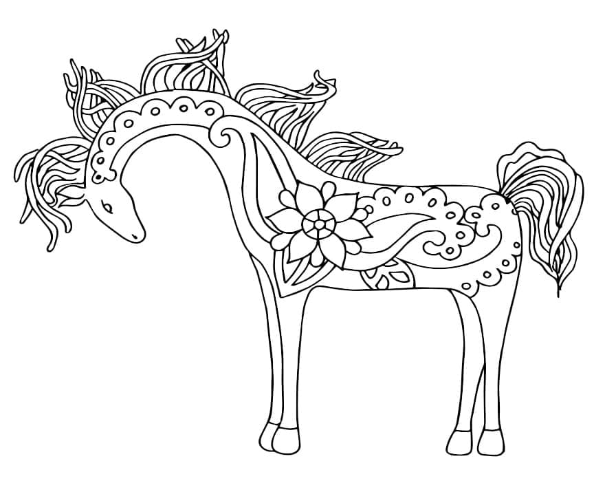 Amazing Horse Alebrijes coloring page