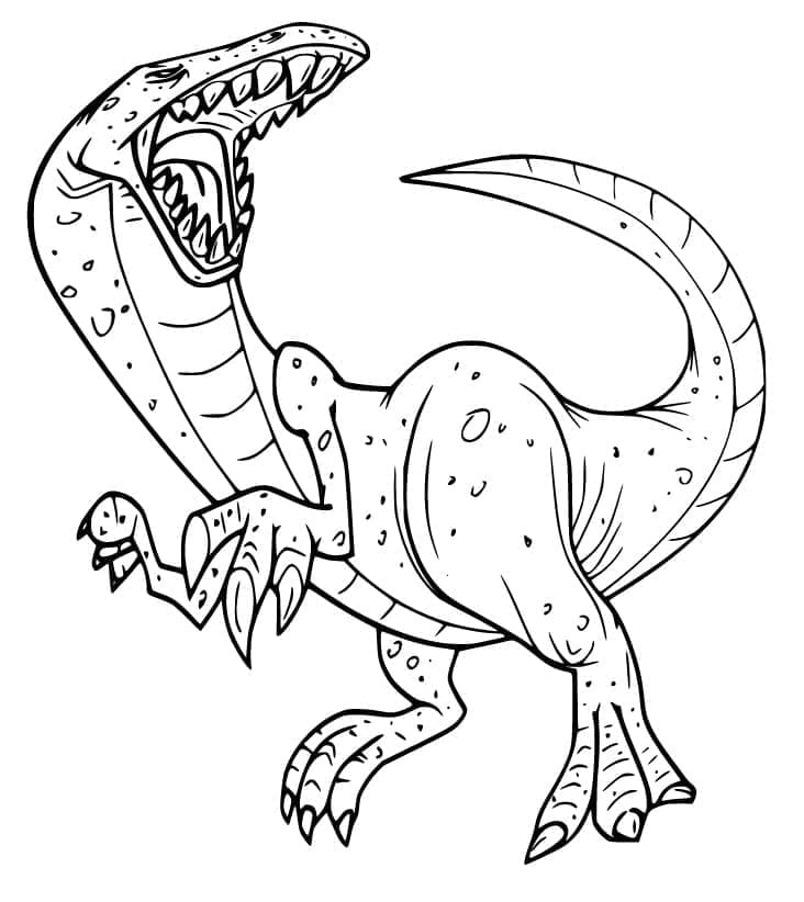 Angry Allosaurus coloring page