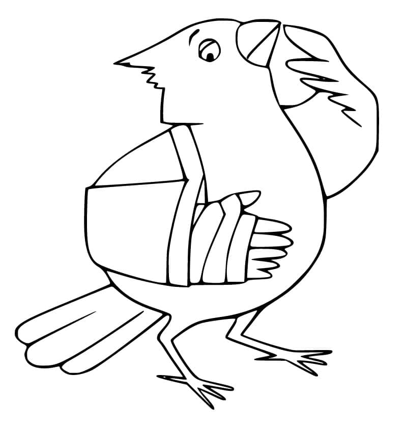 Animated Cardinal coloring page