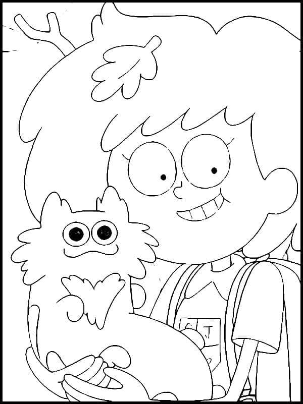 Anne and Pet coloring page