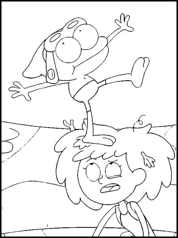 Anne and Sprig Amphibia coloring page