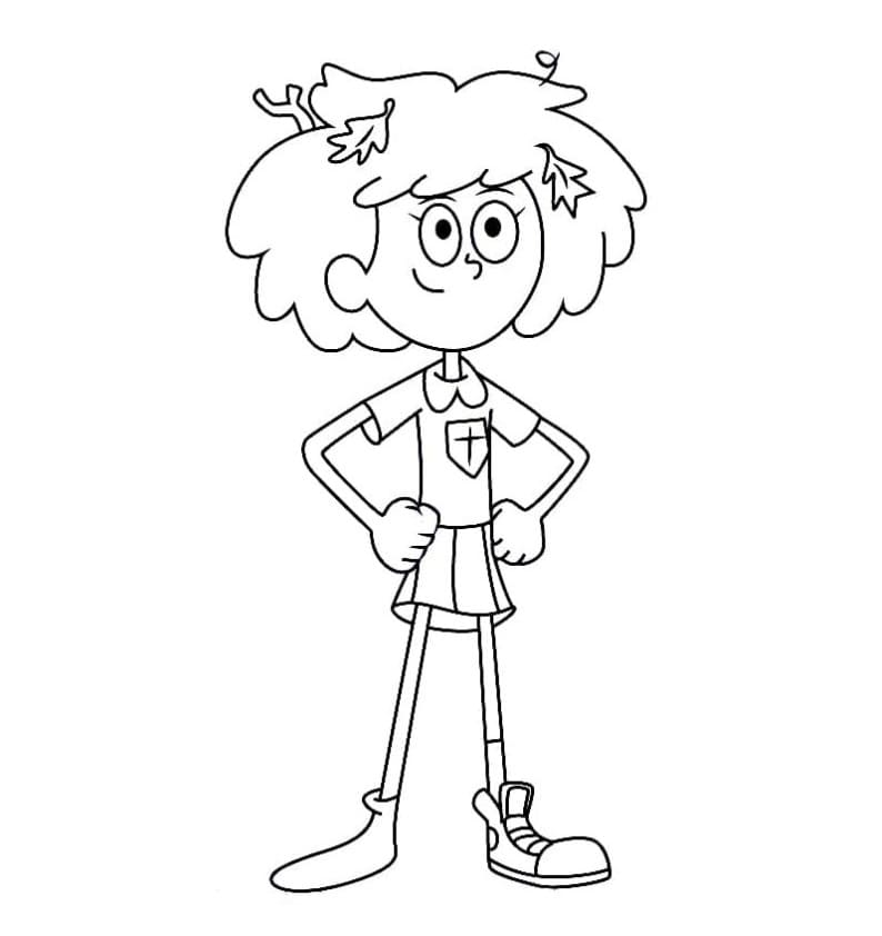 Anne Boonchuy from Amphibia coloring page