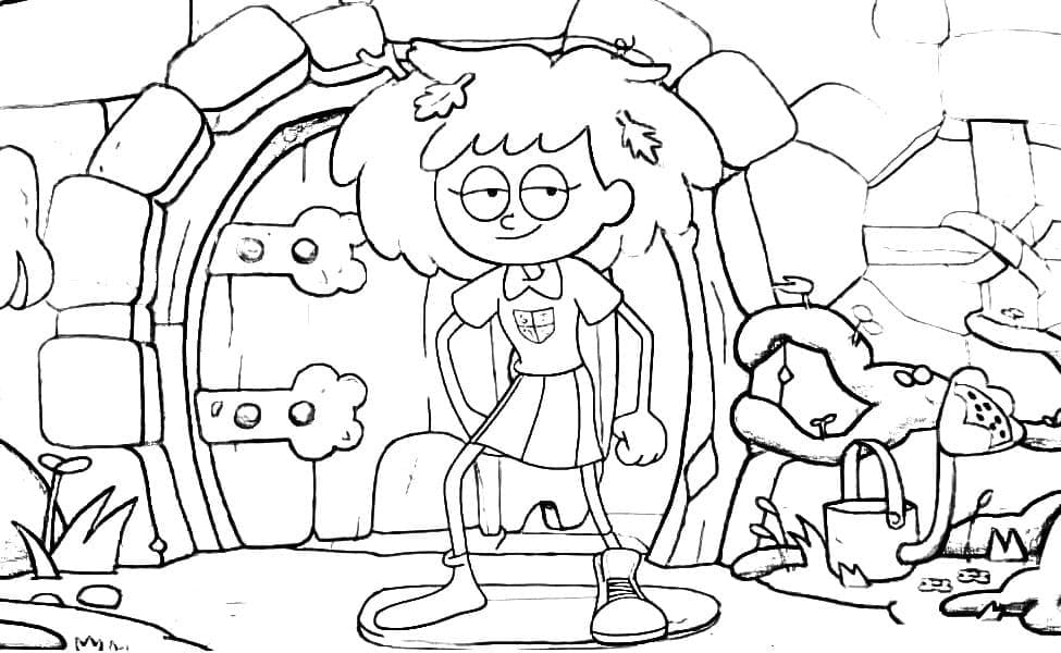 Anne from Amphibia coloring page