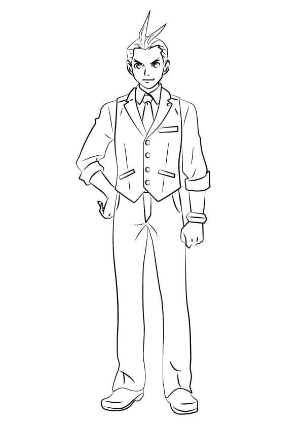 Apollo Justice coloring page