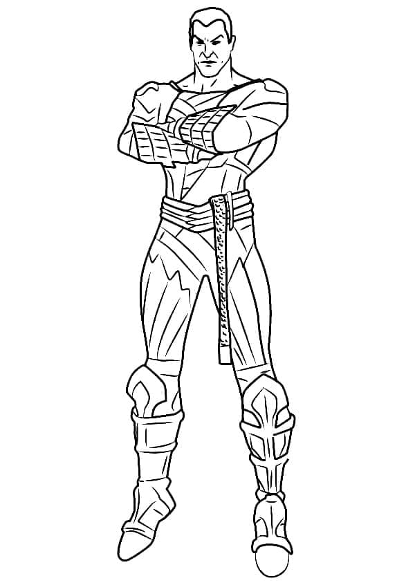 Awesome Black Adam coloring page