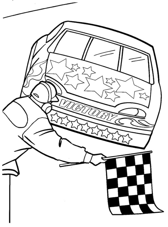 Awesome Rally Car coloring page