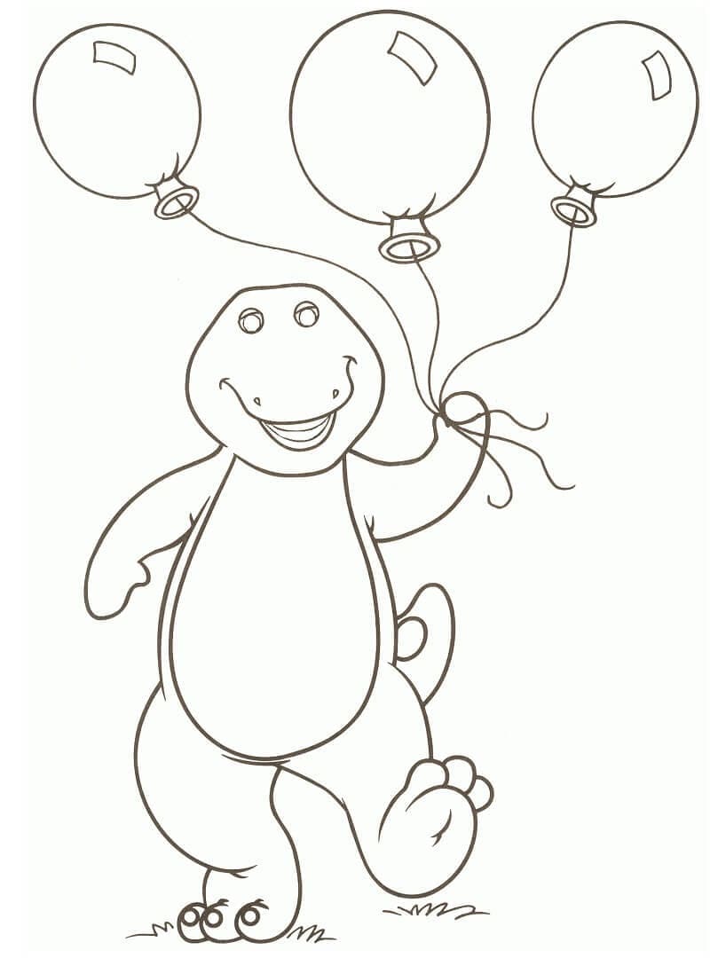 Barney with Balloons