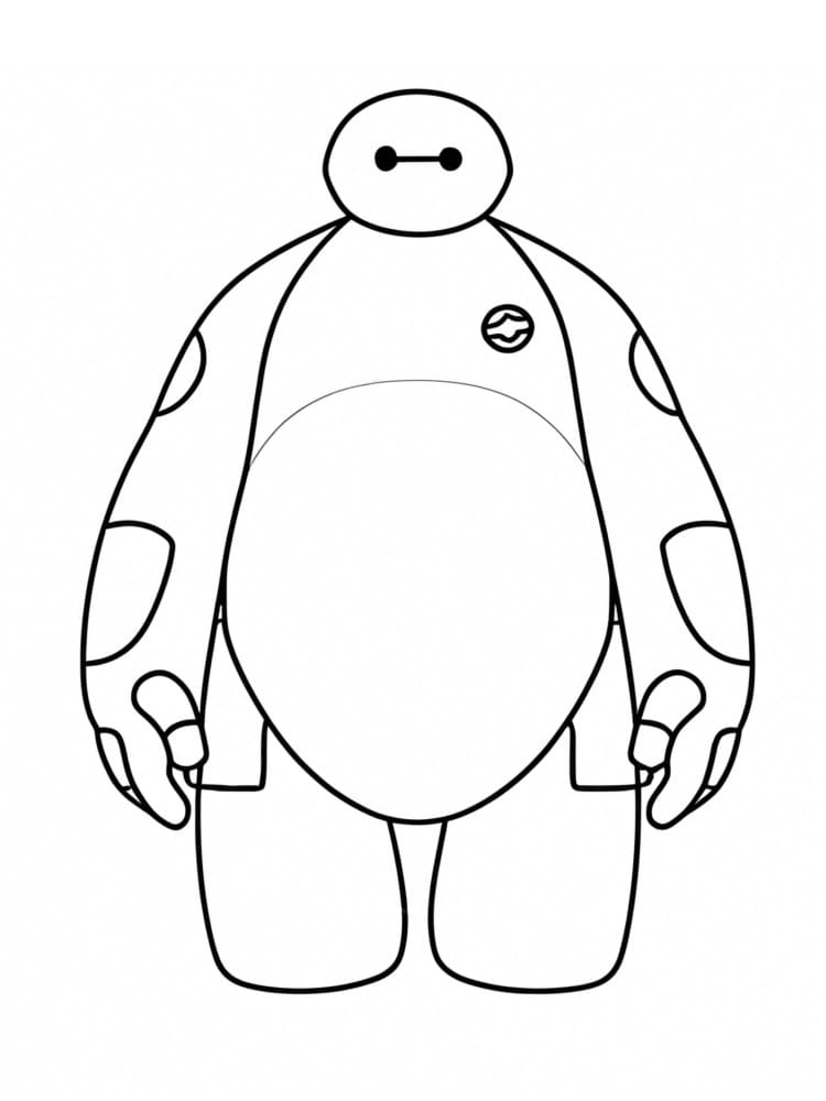 Baymax Image coloring page