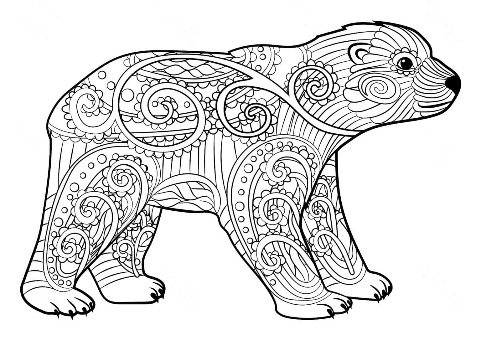 Bear Alebrijes coloring page