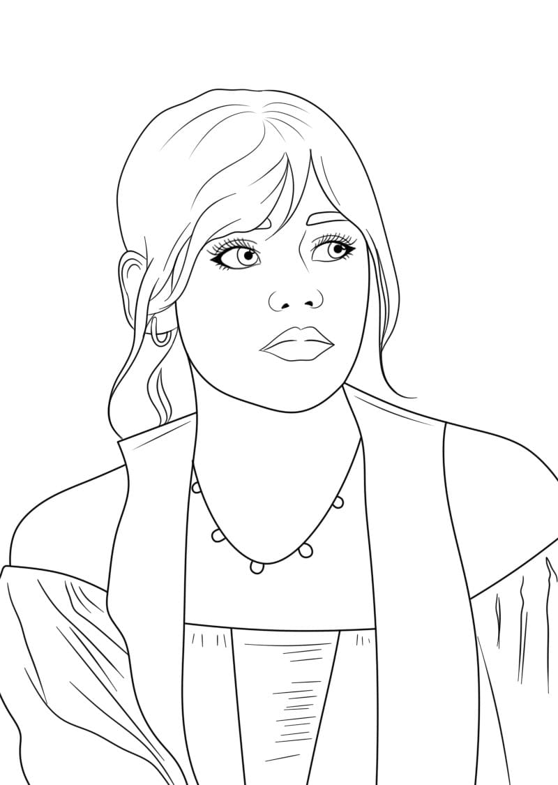 Beetlejuice 2 Astrid coloring page