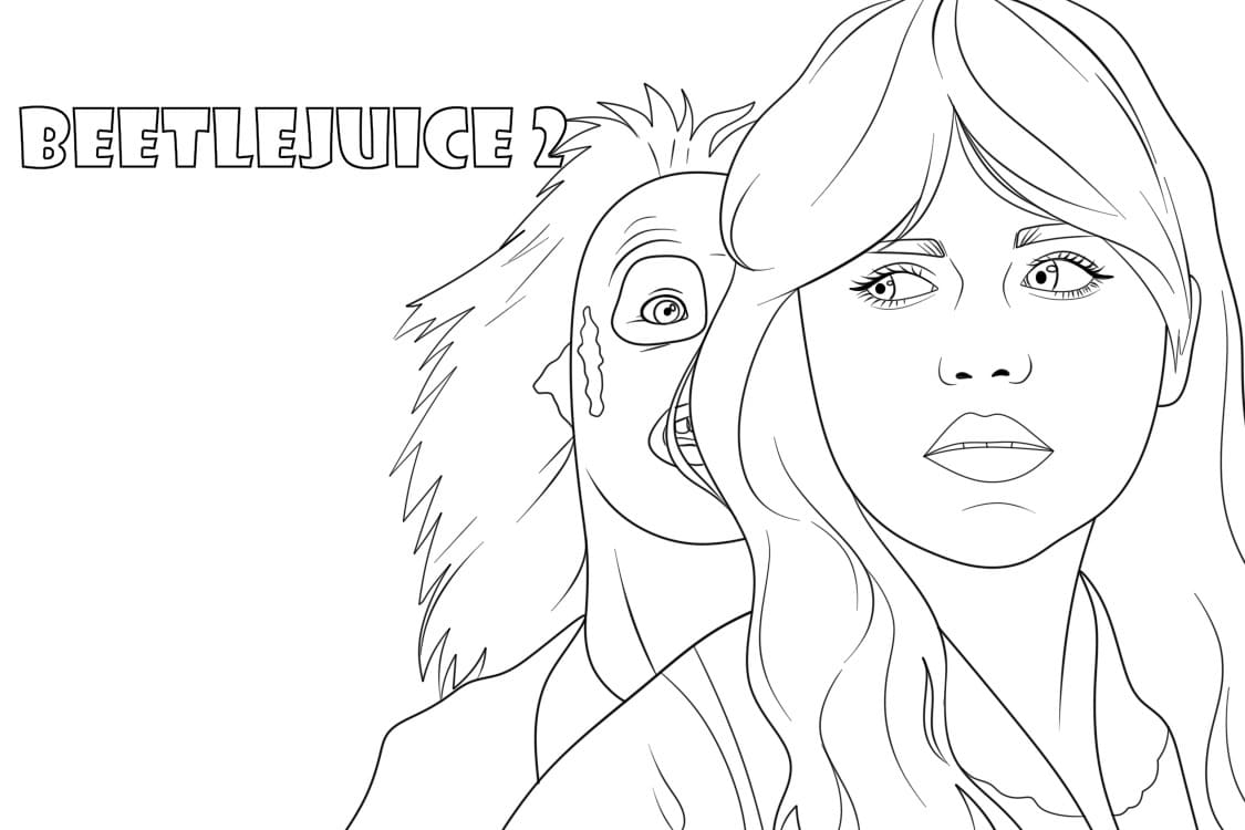 Beetlejuice 2 Movie coloring page