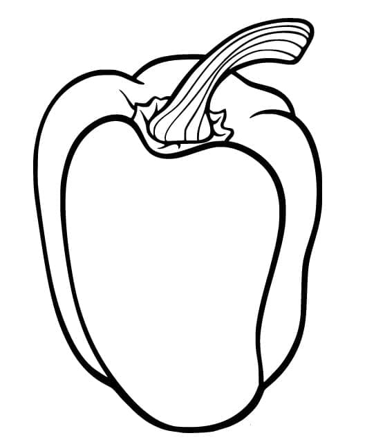 Bell Pepper Free Printable coloring page