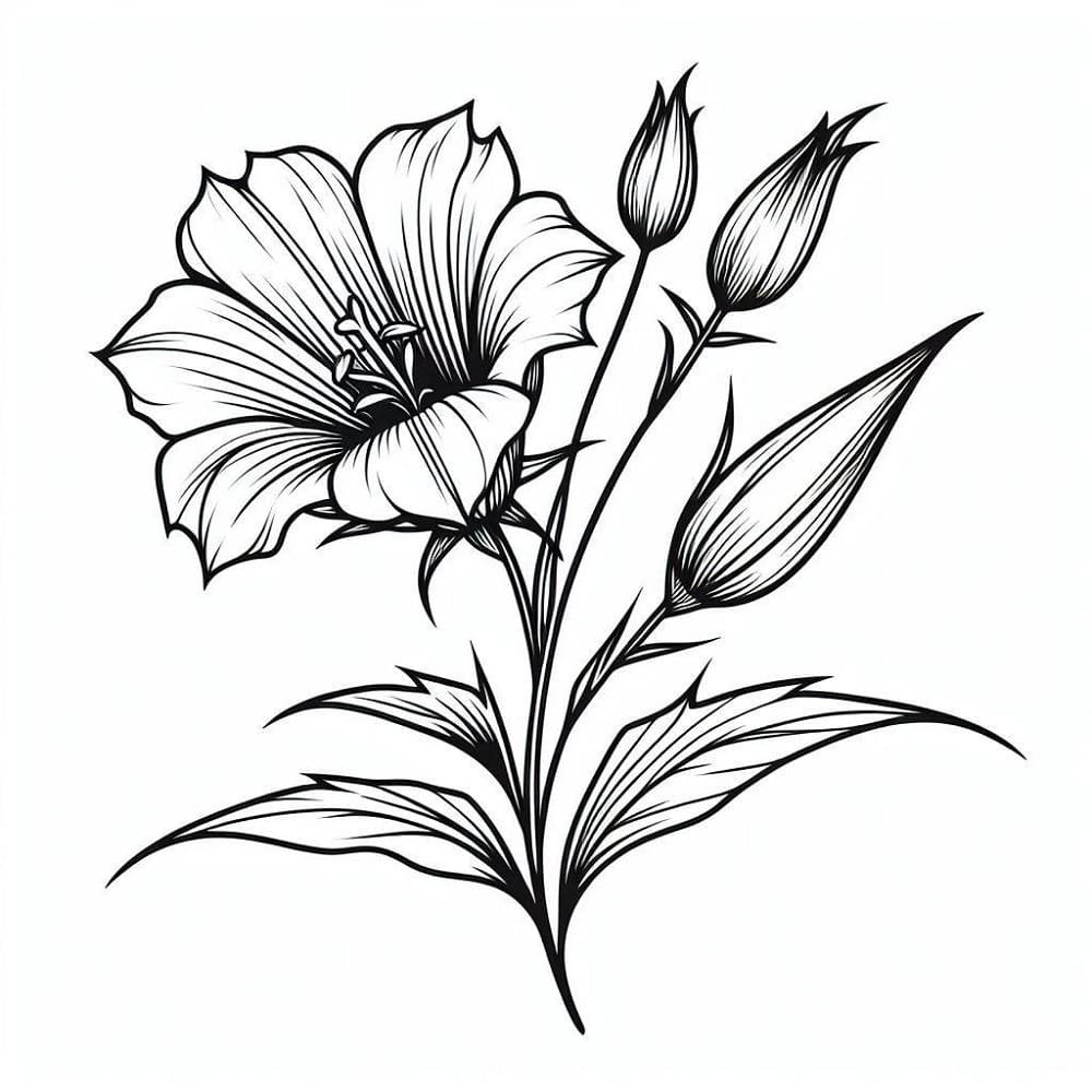 Bellflower for Kids coloring page