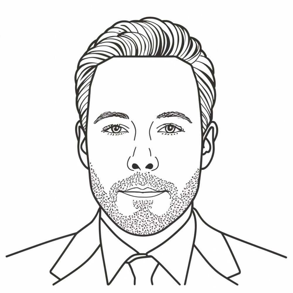 Ben Affleck Face coloring page