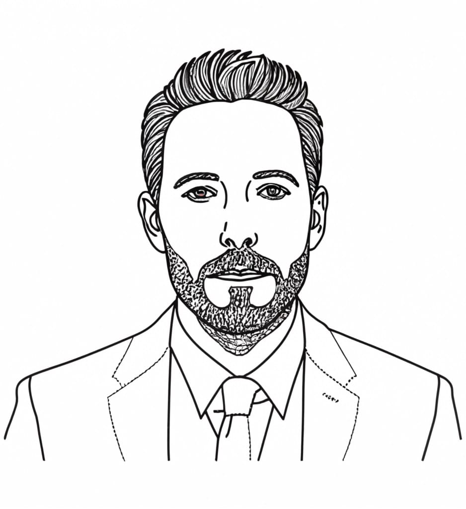 Ben Affleck Portrait coloring page