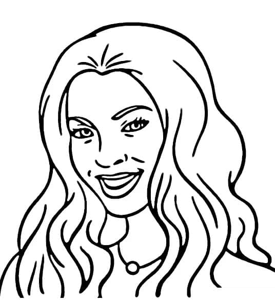 Beyonce Face coloring page