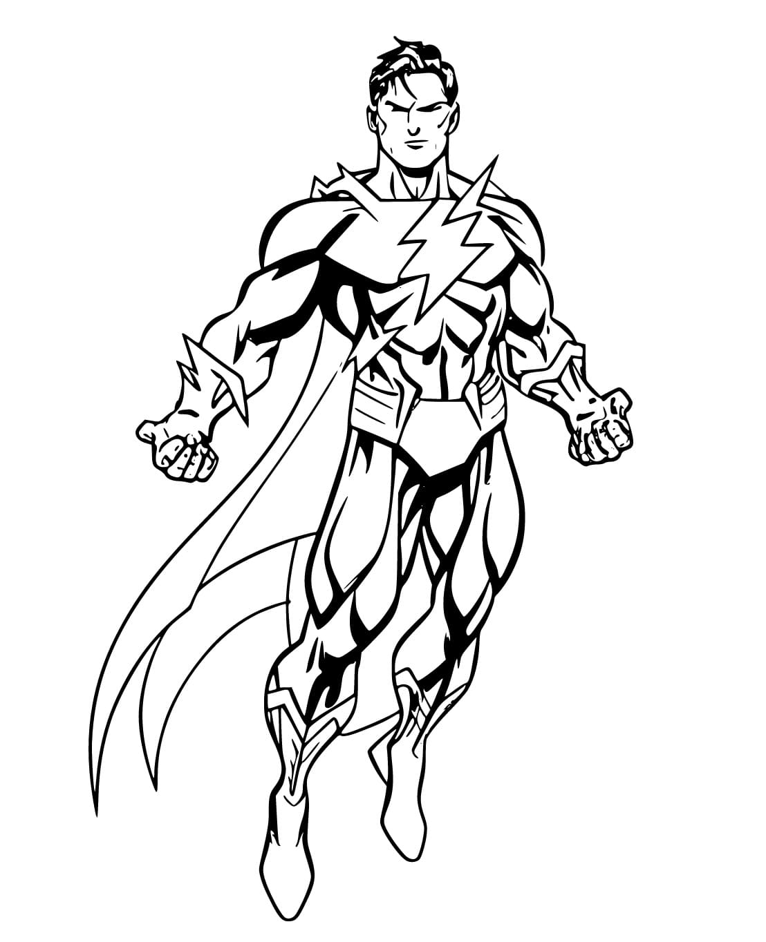 Black Adam from DC Comics coloring page