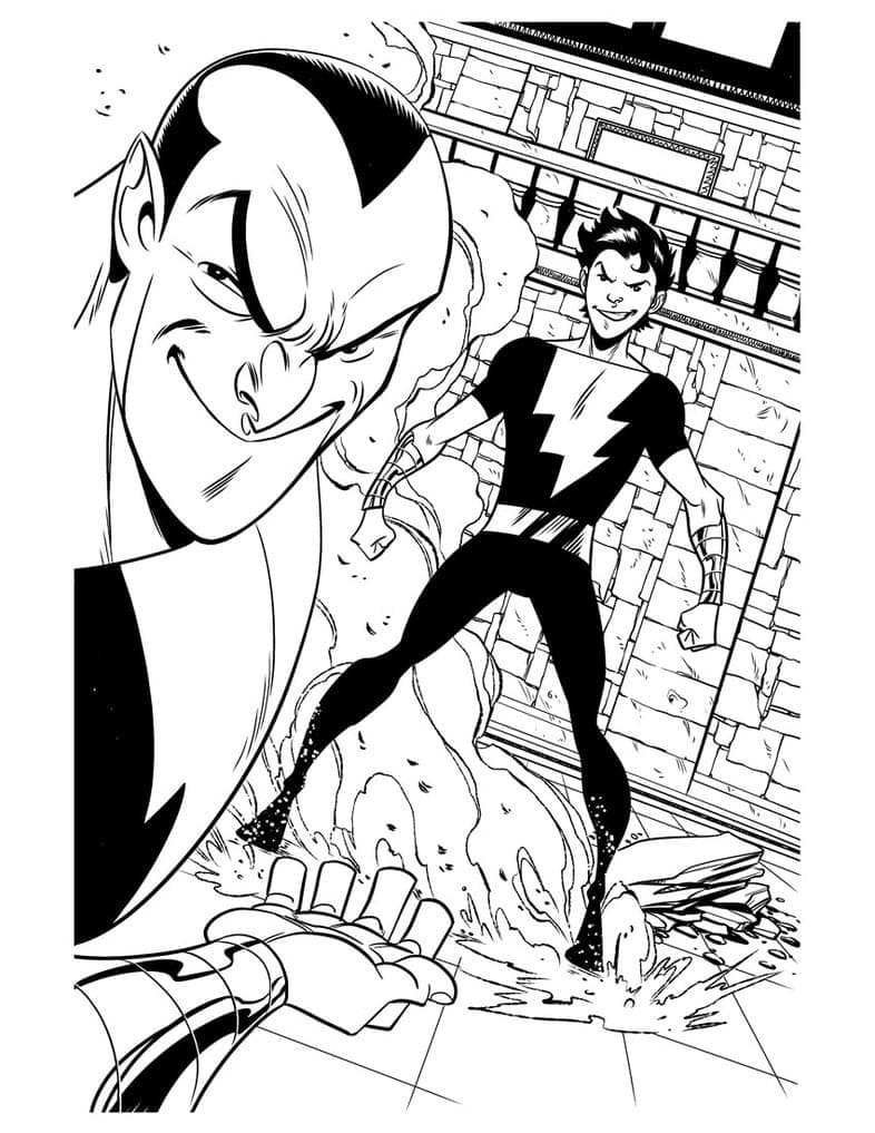 Black Adam in Comic coloring page