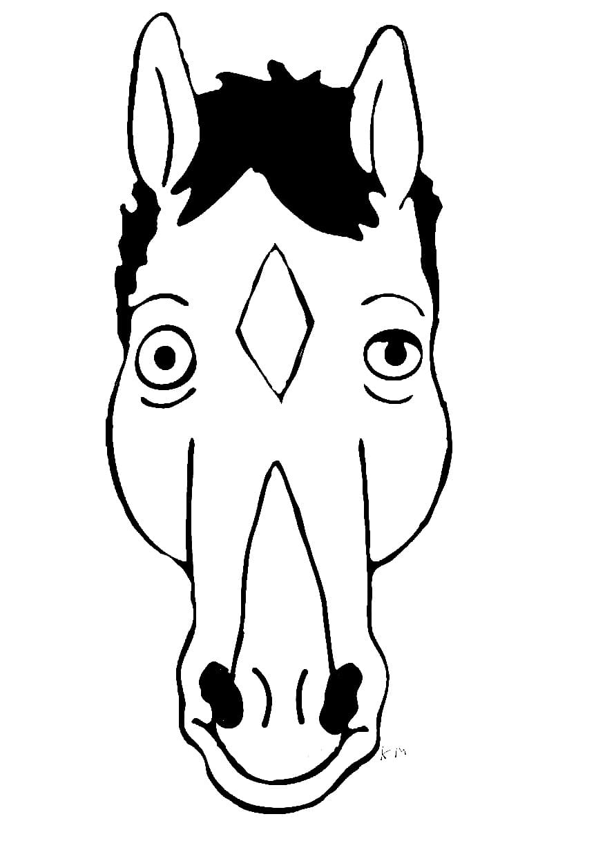 BoJack Horseman Face coloring page