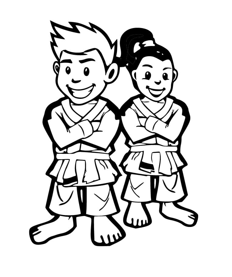 Brazilian Jiu-jitsu Kids coloring page