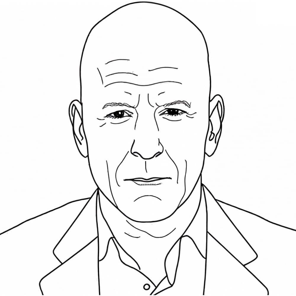 Bruce Willis Image Coloring Page Download Print Or Color Online For Free
