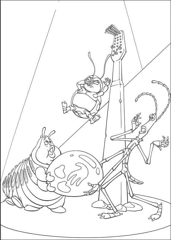 Characters from A Bug’s Life coloring page