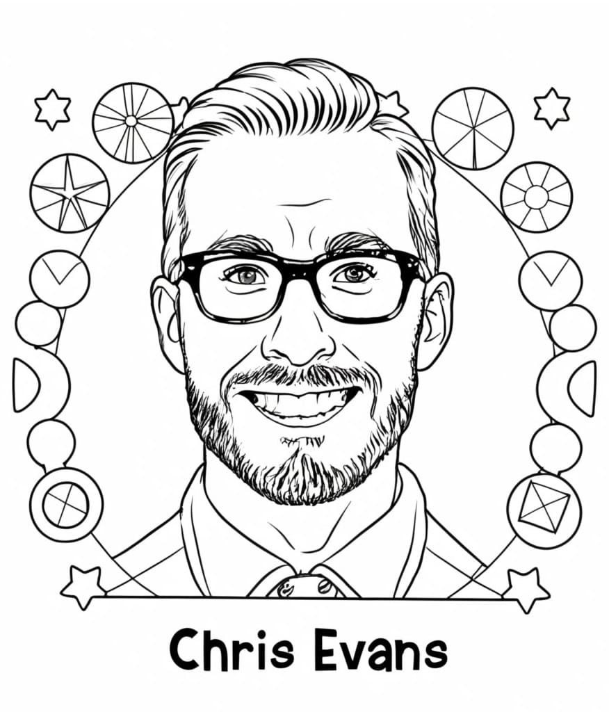 Chris Evans coloring pages