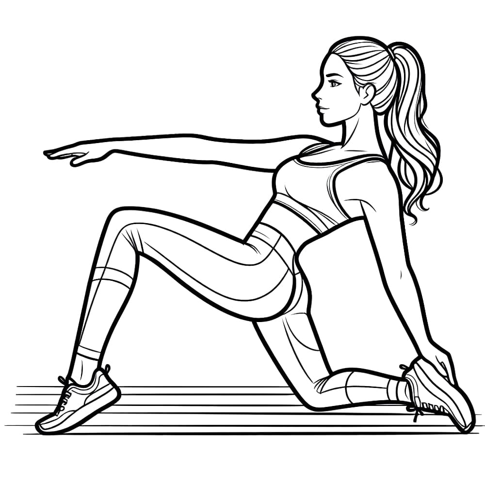 Aerobics coloring pages