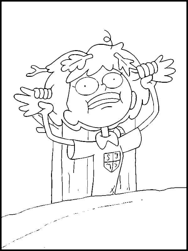 Crazy Anne Amphibia coloring page