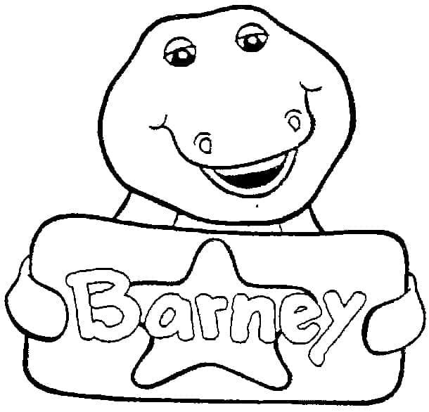 Cute Barney coloring page