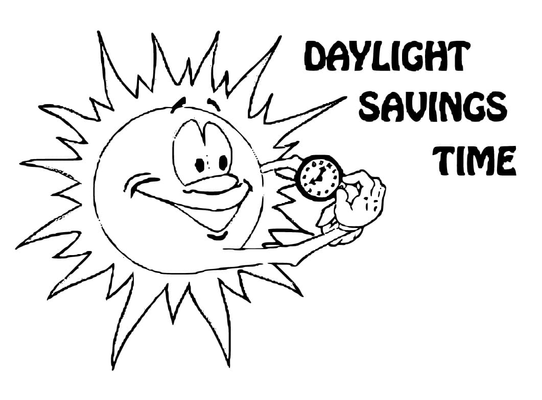 Daylight Saving Time Begins coloring pages