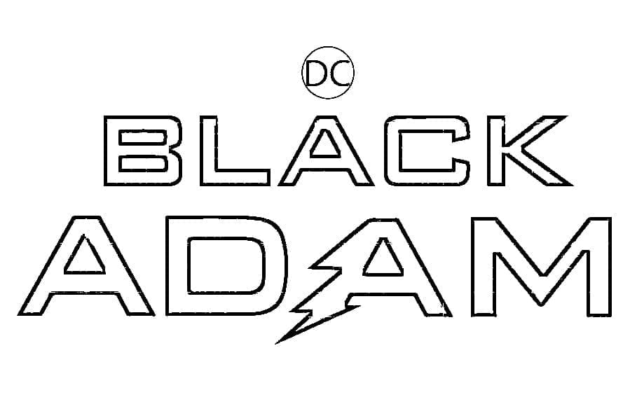 DC Black Adam Logo coloring page