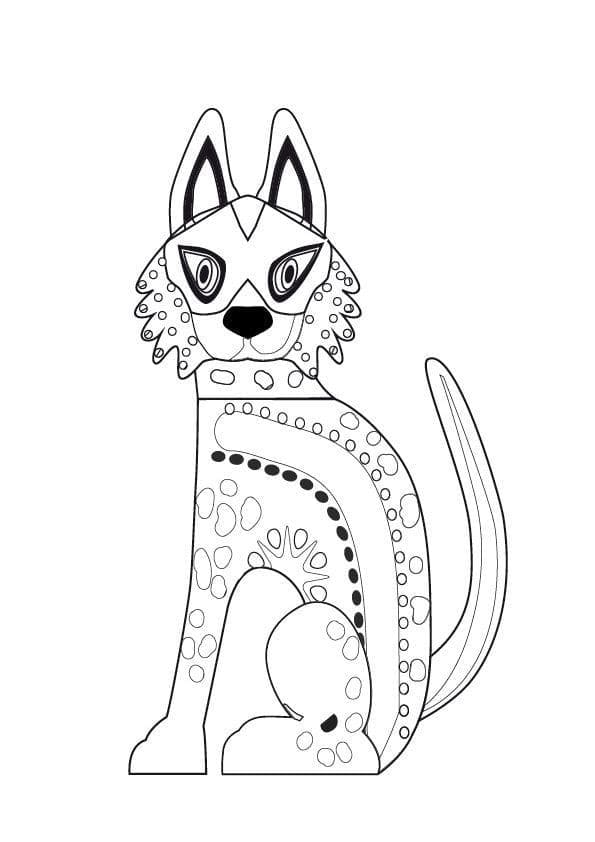 Dog Alebrijes coloring page