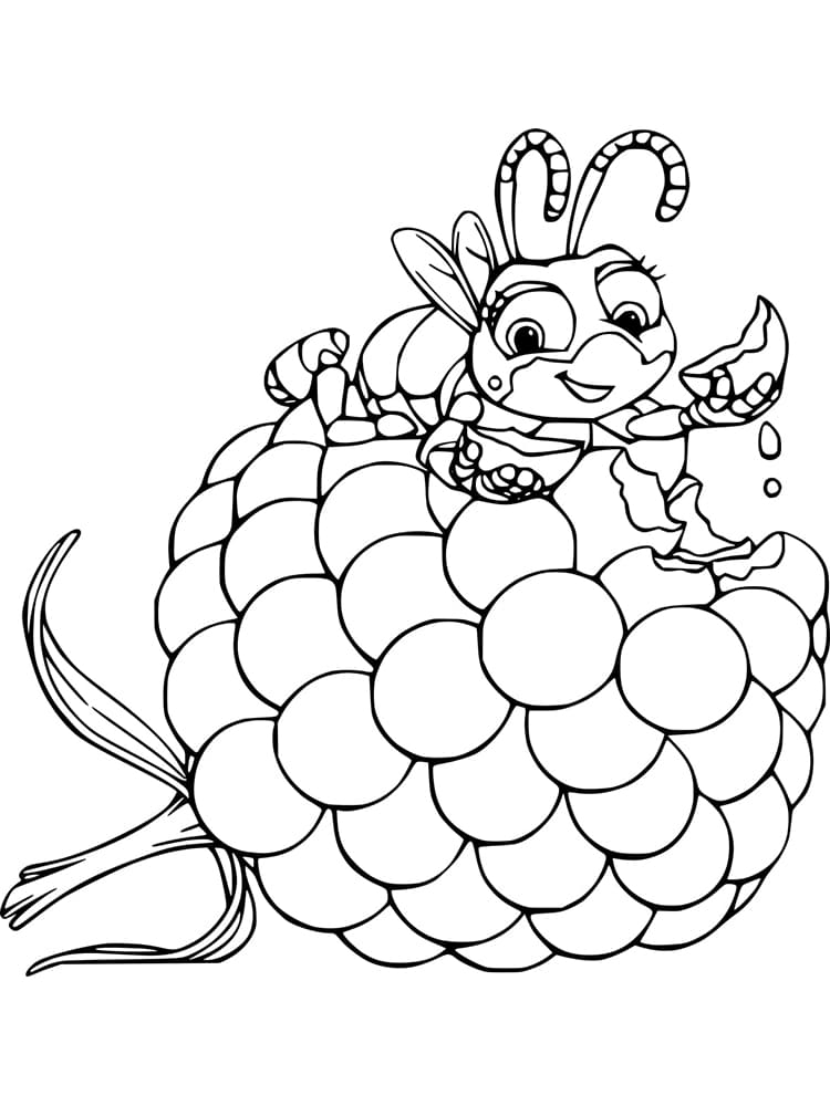 Dot the Ant coloring page