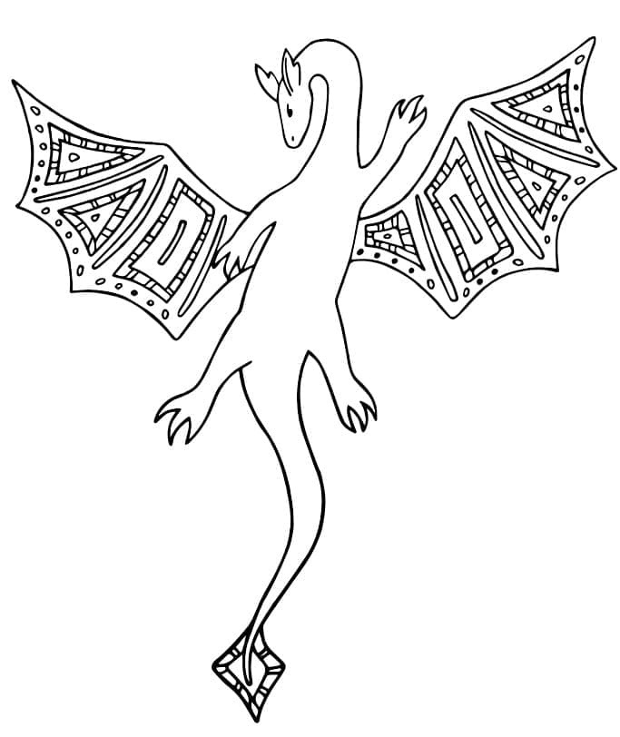 Dragon Alebrijes coloring page