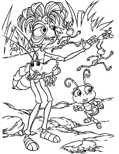 Drawing of A Bug’s Life coloring page