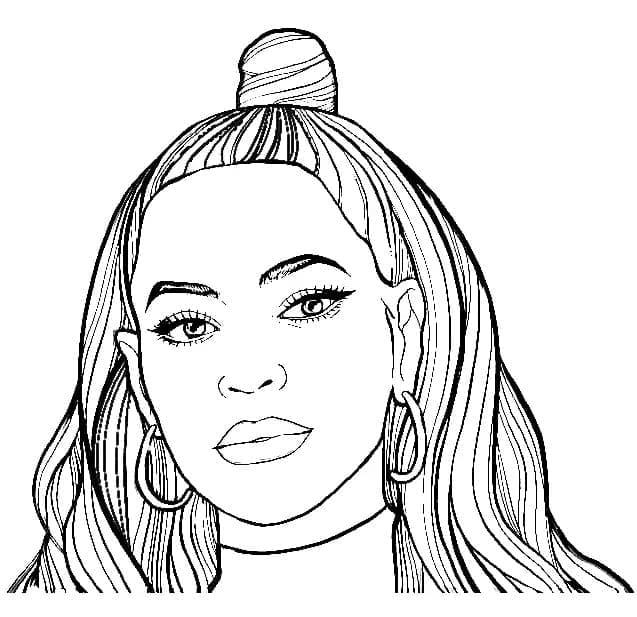 Drawing of Beyonce